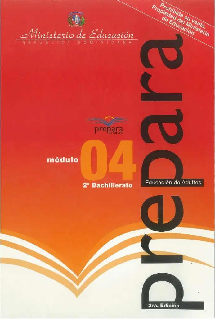 Módulo 4 - 2° Bachillerato (Prepara) PDF 2 Portada del Módulo 4 de 2do de Bachillerato del programa Prepara del MINERD